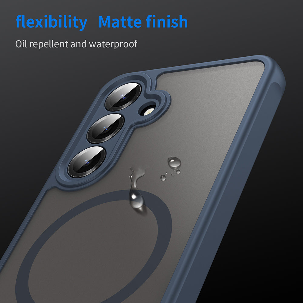 Husa de protectie Techsuit HaloFrost II MagSafe compatibil cu Samsung Galaxy S25 FE, Bleumarin