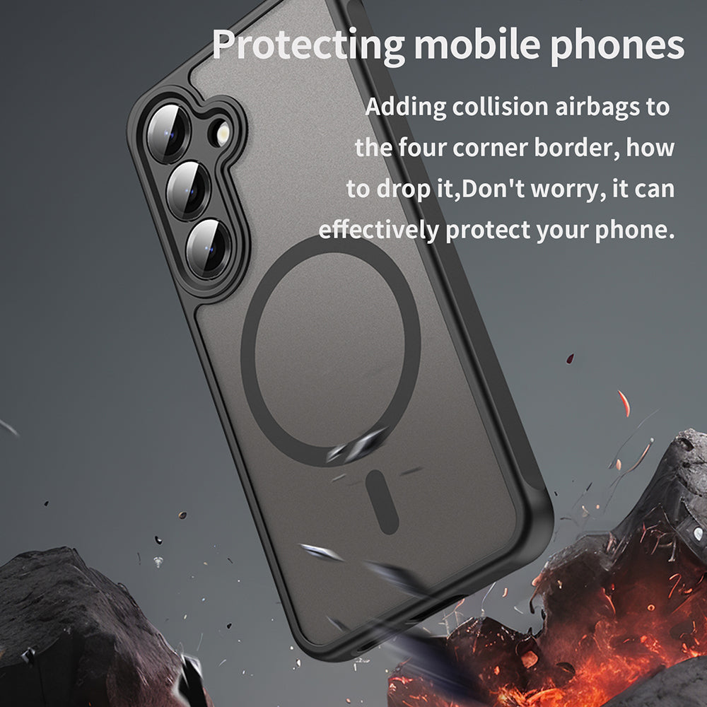 Husa de protectie Techsuit HaloFrost II MagSafe compatibil cu Samsung Galaxy S25 FE, Negru
