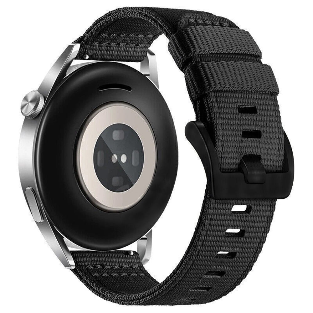 Curea smartwatch Techsuit Watchband 22mm (W070) compatibil cu Samsung Galaxy Watch (46mm)/Watch 3/Gear S3, Huawei Watch GT/GT 2 (46mm), Obsidian Black