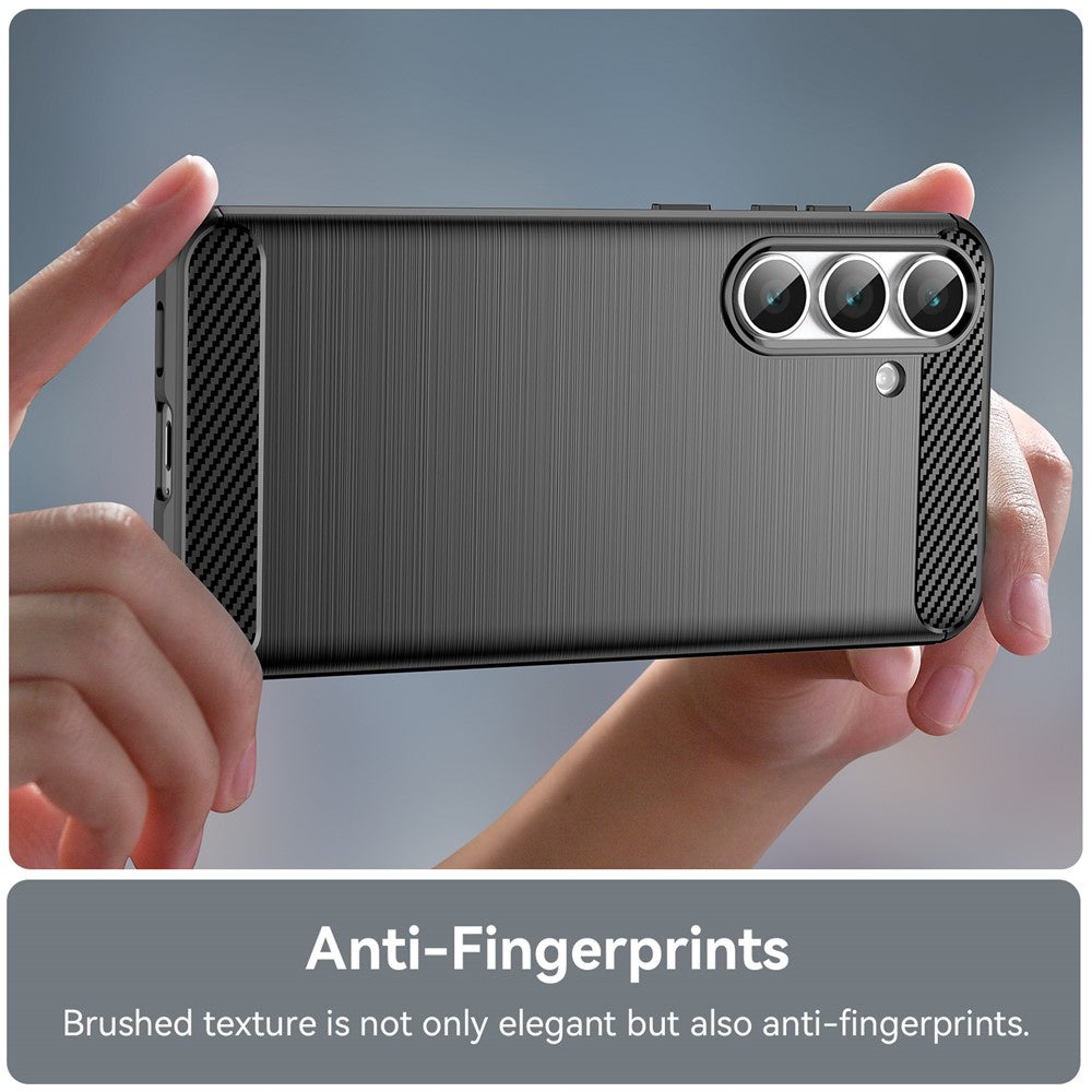 Husa de protectie Techsuit Carbon Silicone compatibil cu Samsung Galaxy S25 FE, Negru