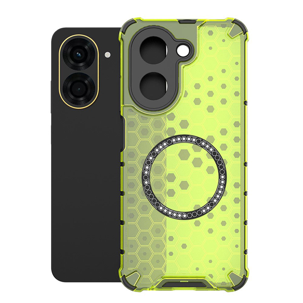 Husa de protectie Techsuit HoneyComb Shield MagSafe compatibil cu Xiaomi Redmi A5 4G (Regional), Verde Lime