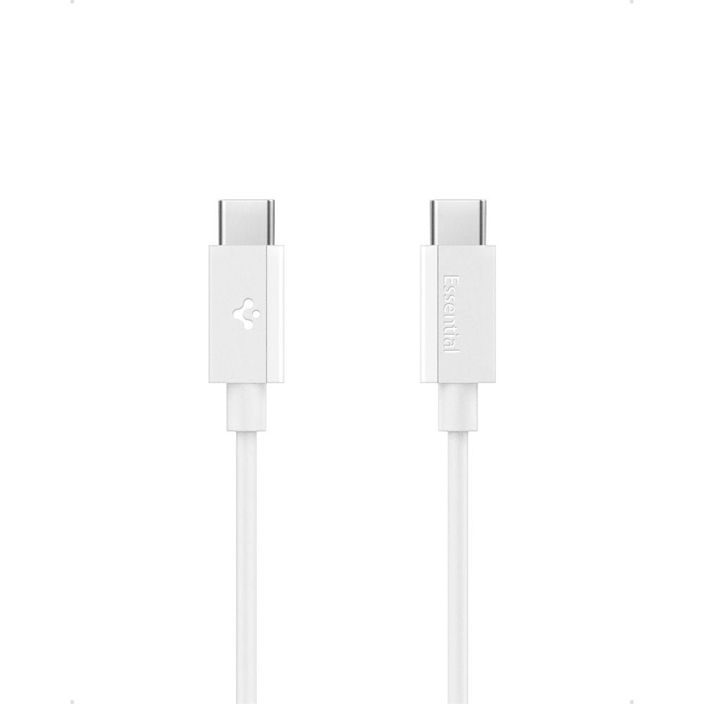 Cablu Spigen Essential EB6020CC (ACA08719), Fast Charging, 2x Type-C, 60W, 480Mbps, 2m, Alb