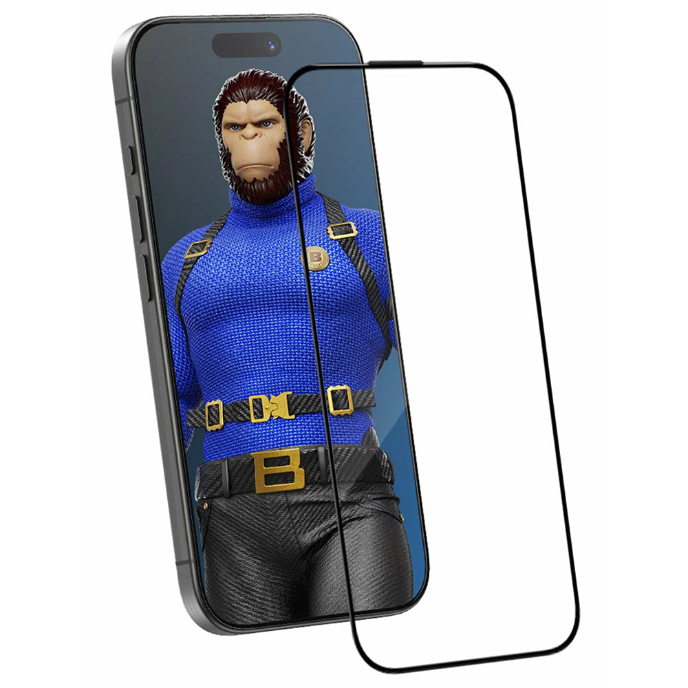 Folie de protectie Blueo Crystal Anti-Scratch Glass compatibil cu iPhone 15 Pro Max, Negru