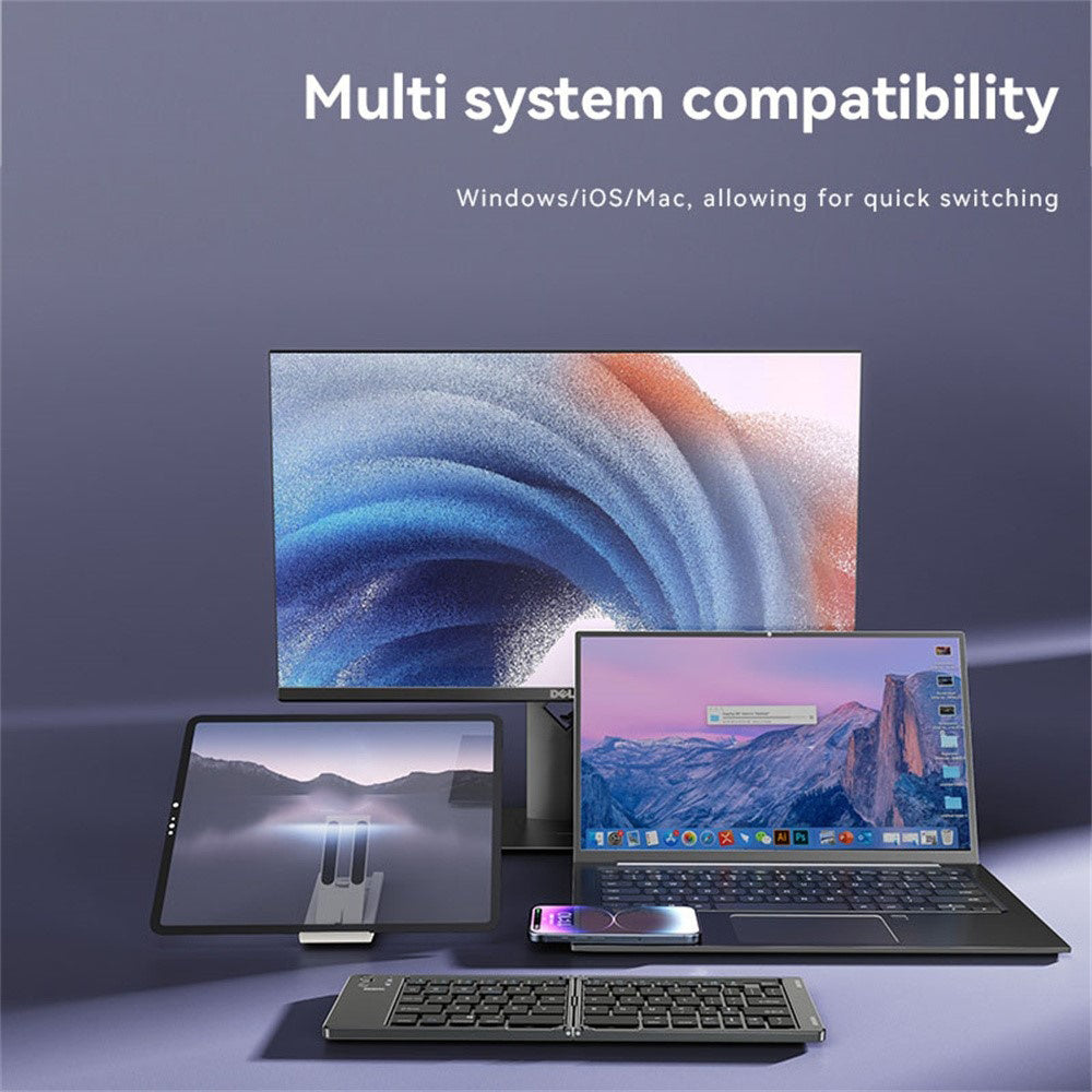 Tastatura/Mouse Yesido Foldable Keyboard (KB27), Type-C, 150mAh, Bluetooth 5.0, Compact Design, Ultra-Thin, Negru