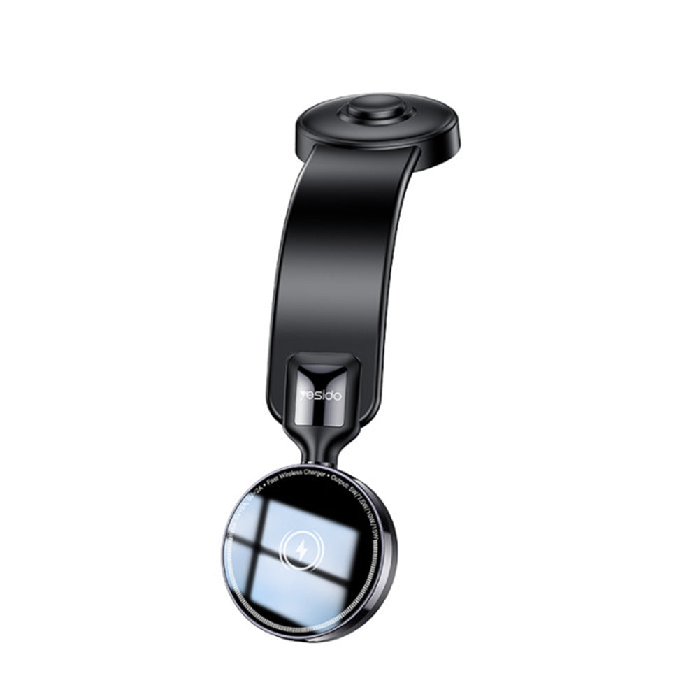 Suport Yesido with Wireless Charging (C316), for Dashboard, N52 Magnets, Flexible, Smart Power Control, 15W, Negru