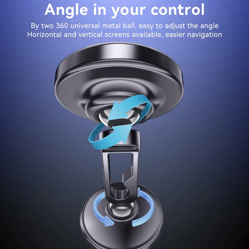 Suport Yesido (C210), Magnetic, for Dashboard, Dual Ball Head, Metal Design, Universal, Negru