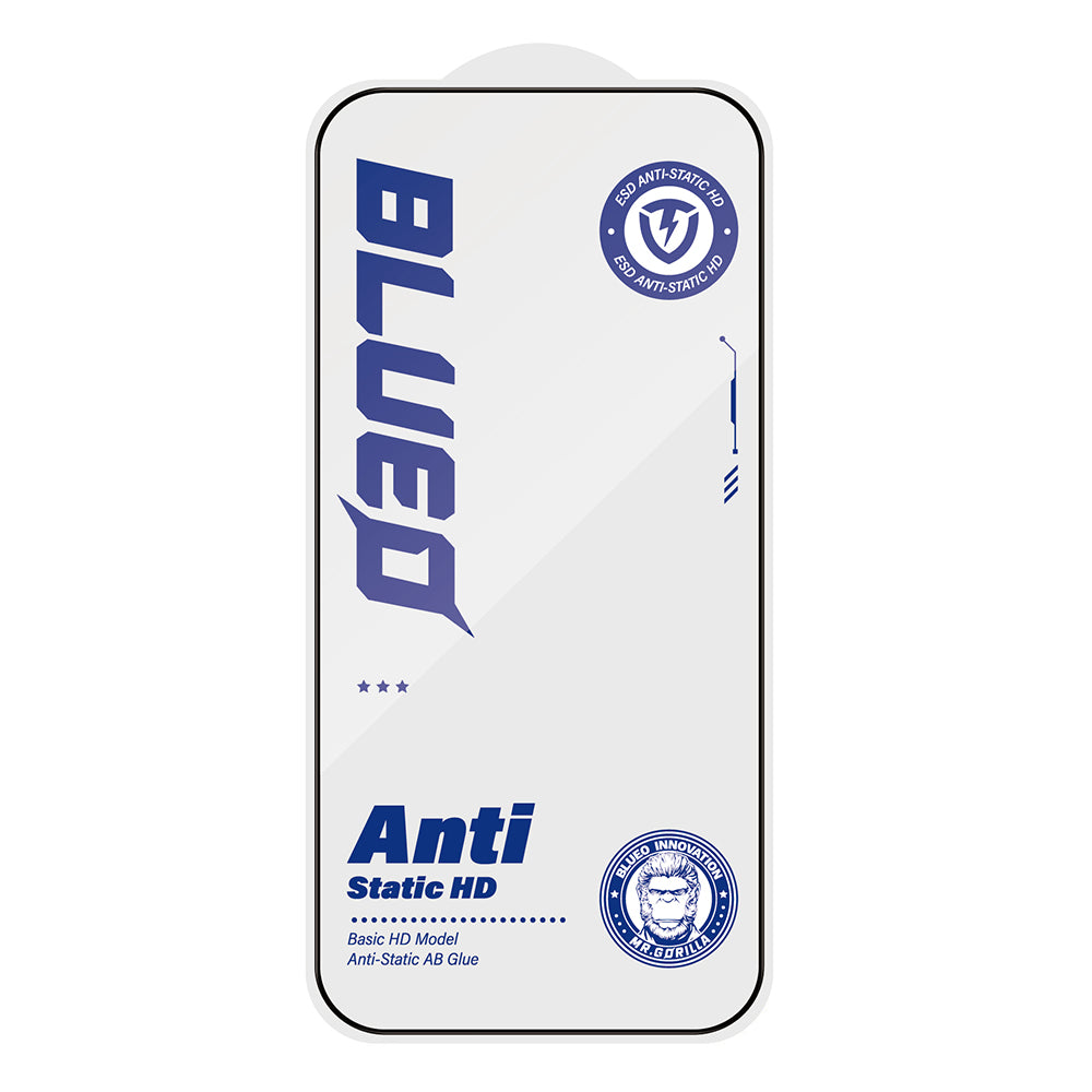 Folie de protectie Blueo Anti-Static HD Glass compatibil cu iPhone 13 Pro Max / iPhone 14 Plus, Negru