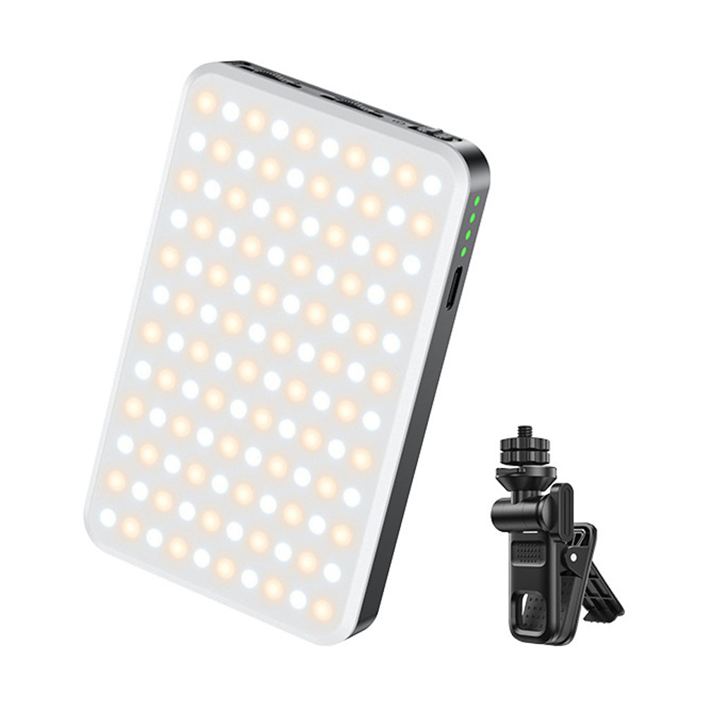 Suport Yesido Selfie Light (DH12), USB-C, 3000mAh, 6W, 120 LED, with Clip-on Design, Negru