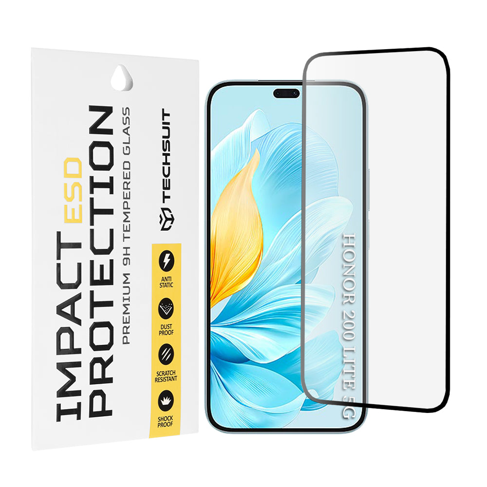 Folie de protectie Techsuit ESD Glass compatibil cu Honor 200 Lite, Negru