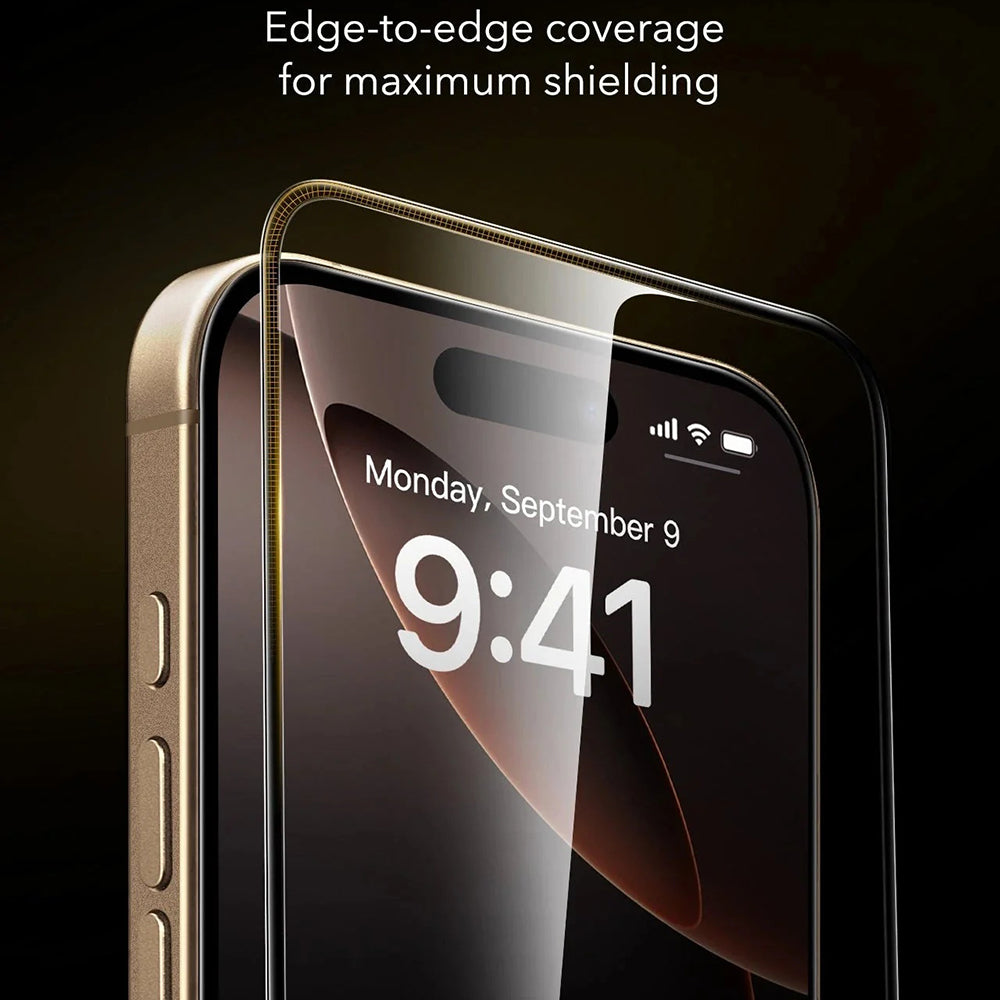 Folie de protectie ESR Corning Gorilla Glass UltraFit™ (set de 3) compatibil cu iPhone 17 Pro, Negru