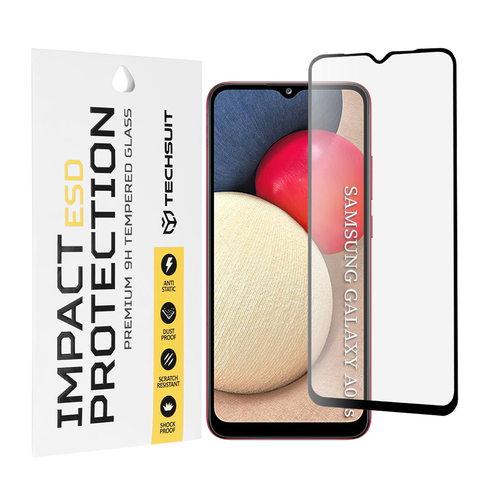 Folie de protectie Techsuit ESD Glass compatibil cu Samsung Galaxy A02s / A03 / A03s / A03 Core / A04e / M04, Negru
