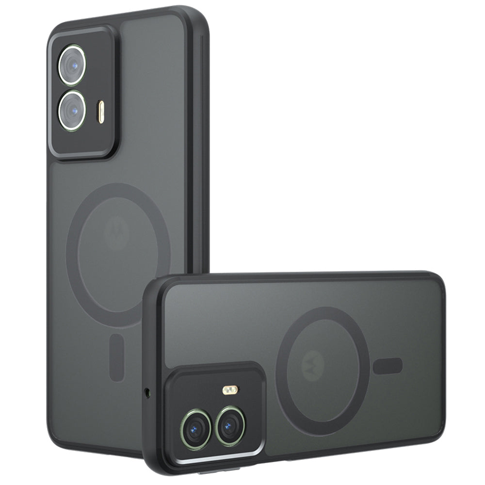 Husa de protectie Techsuit PureFrost MagSafe compatibil cu Motorola Moto G85, Negru Mat