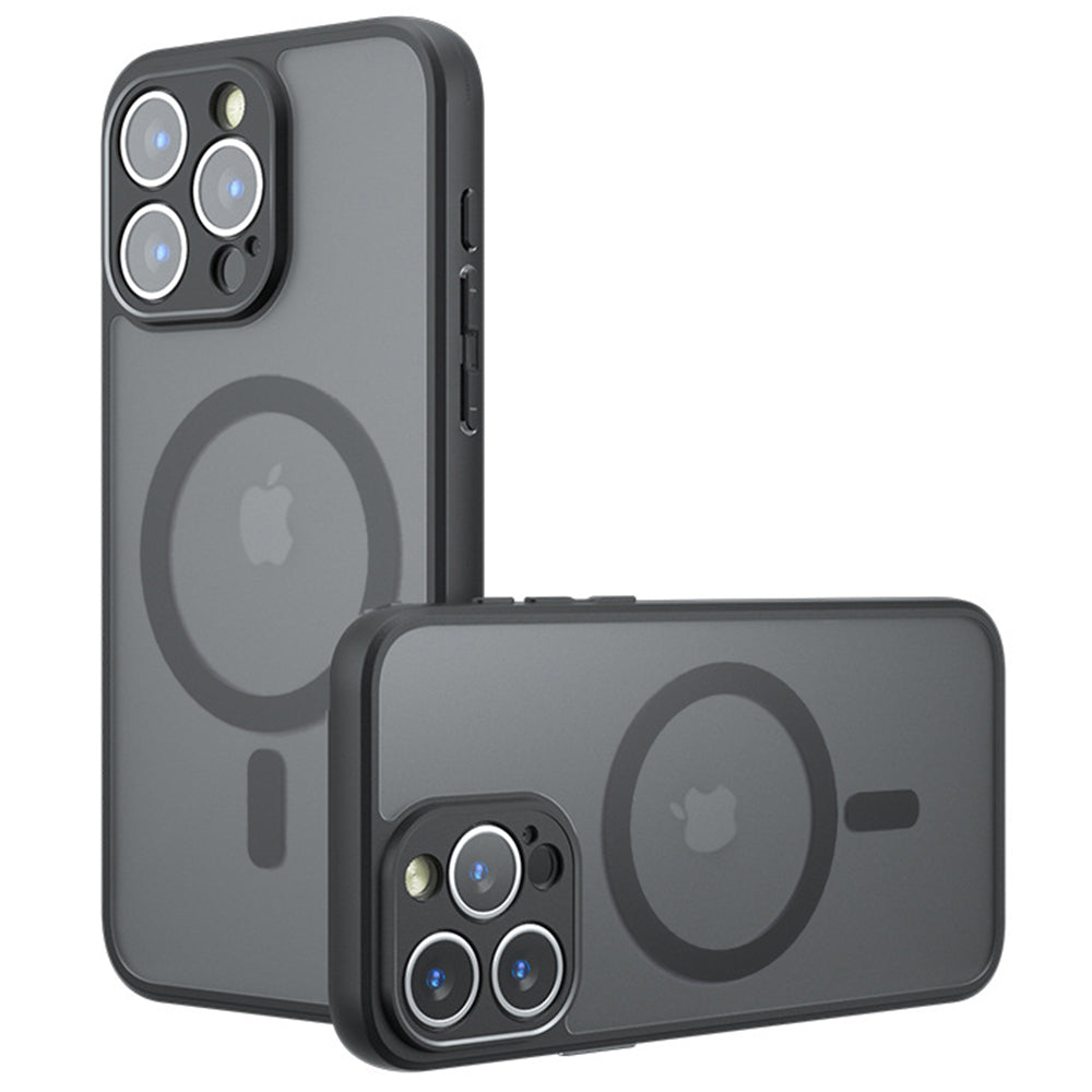 Husa de protectie Techsuit PureFrost MagSafe compatibil cu iPhone 15 Pro, Negru Mat