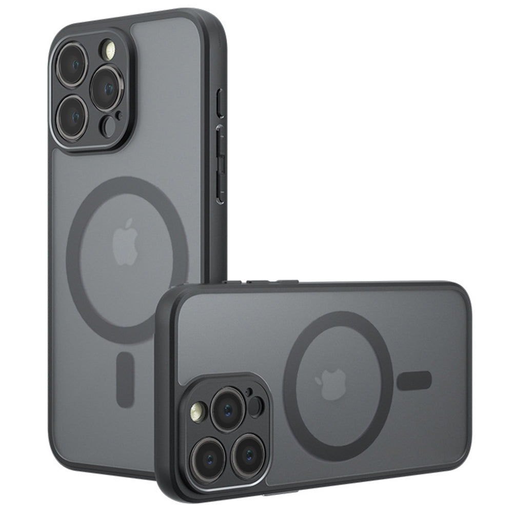 Husa de protectie Techsuit PureFrost MagSafe compatibil cu iPhone 13 Pro, Negru Mat