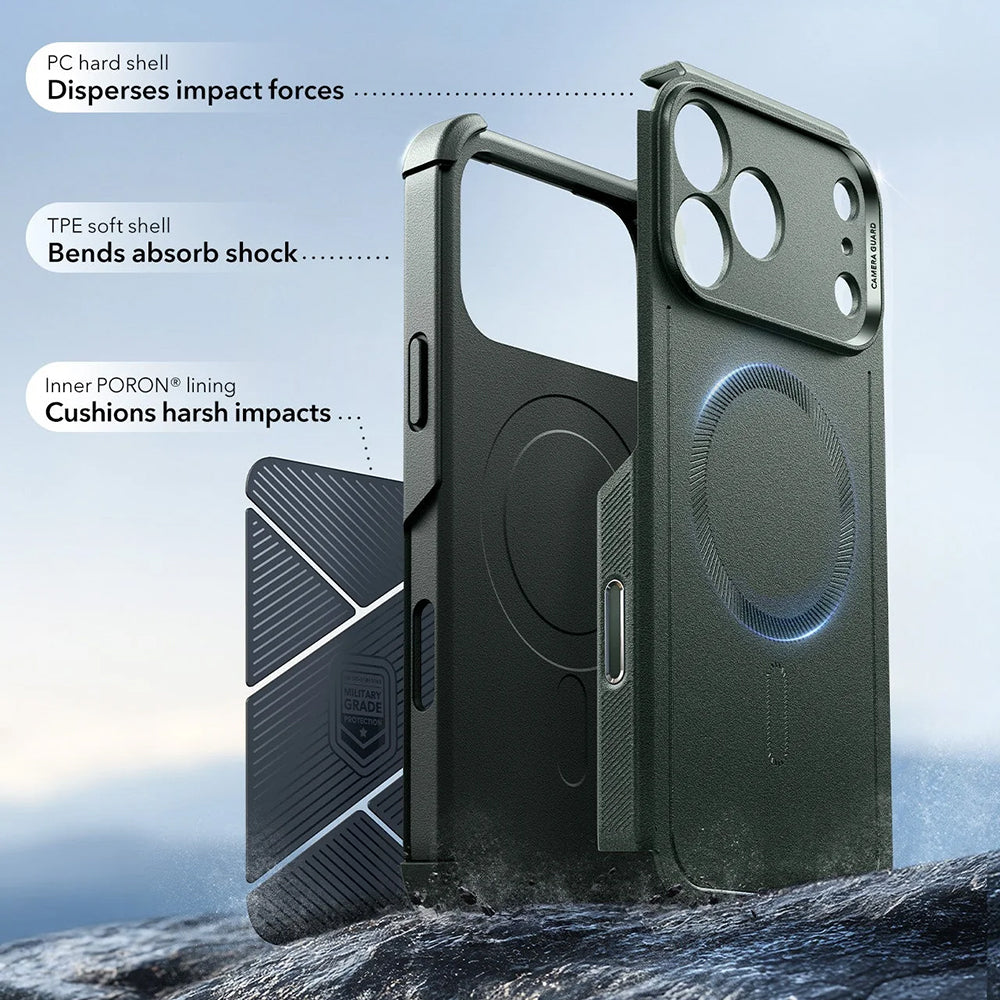 Husa de protectie ESR Cyber Halolock compatibil cu iPhone 17 Pro, Verde