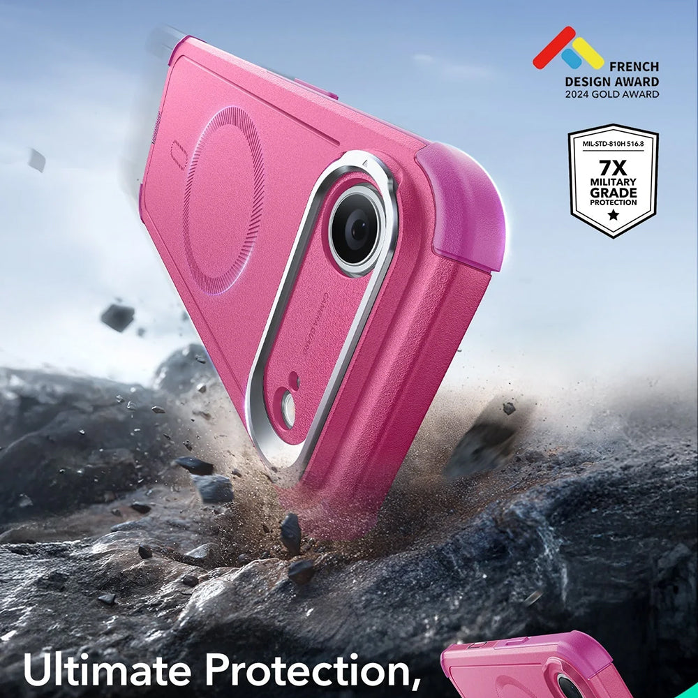 Husa de protectie ESR Cyber Armor Kickstand compatibil cu iPhone 17 Air, Roz