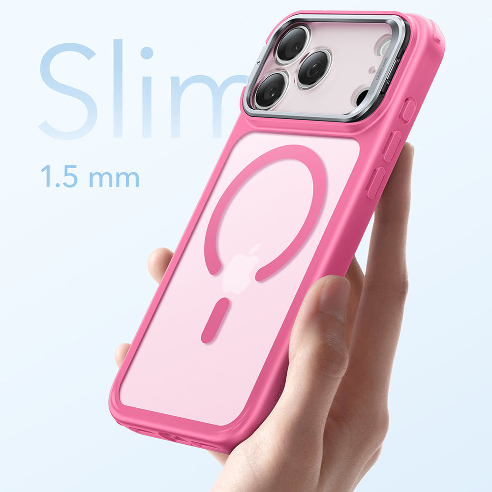 Husa de protectie ESR Classic Hybrid HaloLock Kickstand compatibil cu iPhone 17 Pro, Frosted Pink