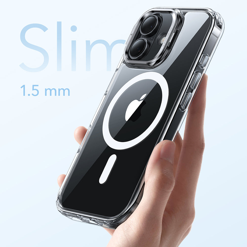 Husa de protectie ESR Classic Hybrid HaloLock Kickstand compatibil cu iPhone 17, Transparent