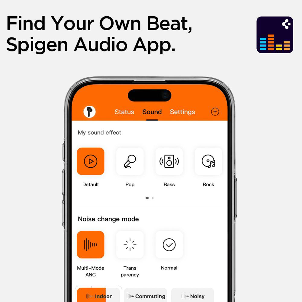 Casti Wireless Spigen SA2400 (ASD07886), Bluetooth 5.3, ANC, Negru