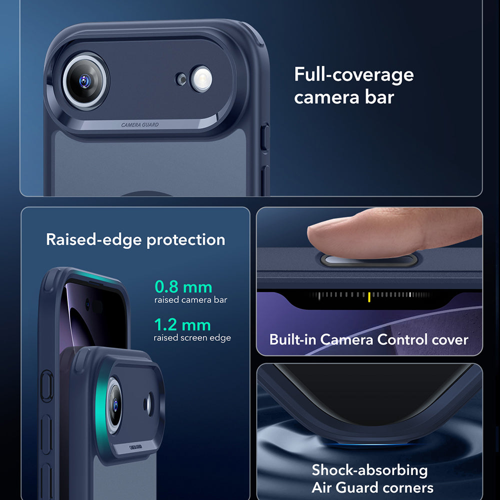 Husa de protectie ESR Classic Hybrid HaloLock compatibil cu iPhone 17 Air, Frosted Blue