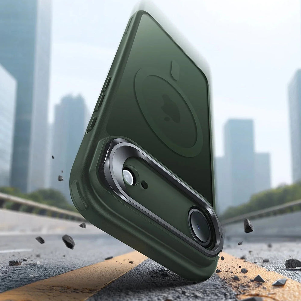Husa de protectie ESR Classic Hybrid HaloLock Kickstand compatibil cu iPhone 17 Air, Frosted Green