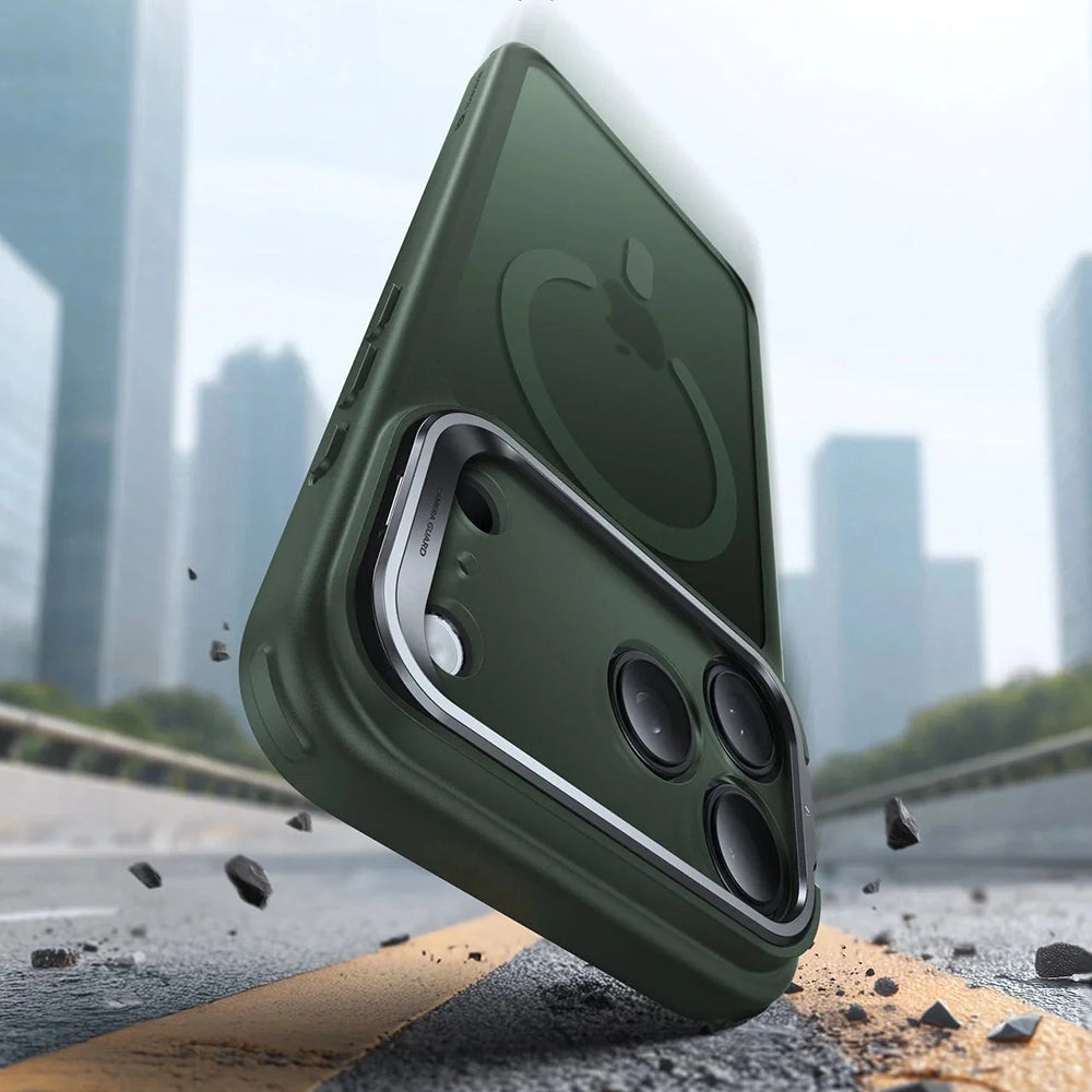 Husa de protectie ESR Classic Hybrid HaloLock Kickstand compatibil cu iPhone 17, Frosted Green