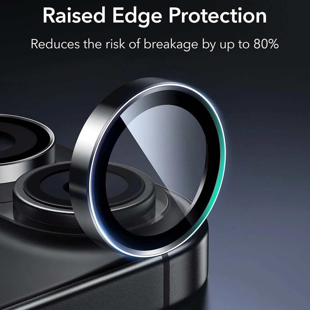Folie de protectie ESR Armorite Camera Lens Protectors (set de 2) compatibil cu iPhone 16 / iPhone 16 Plus / iPhone 17, Negru