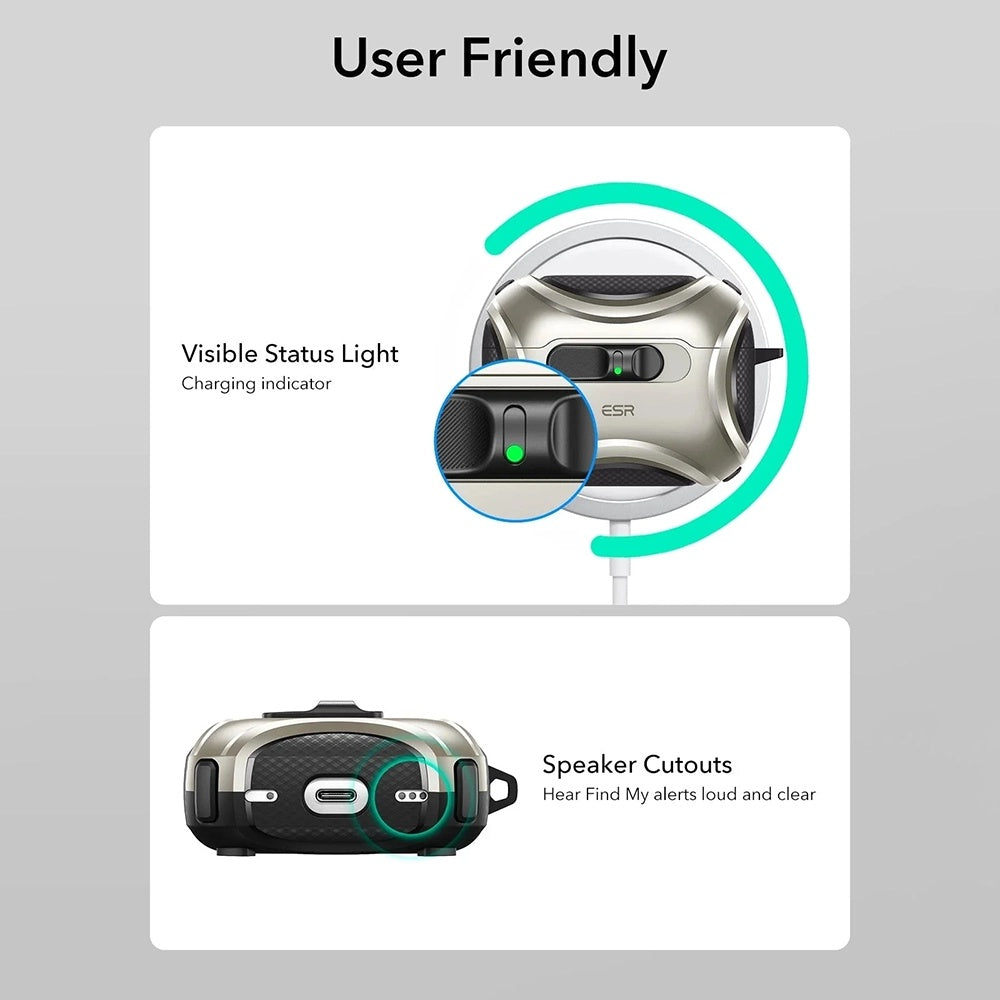 Casti ESR Cyber FlickLock HaloLock, Apple AirPods Pro 3, Titanium
