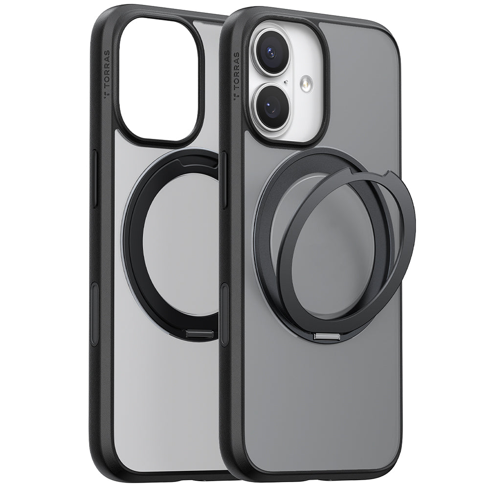 Husa de protectie Torras Ostand Pro MagSafe Series compatibil cu iPhone 17, Negru