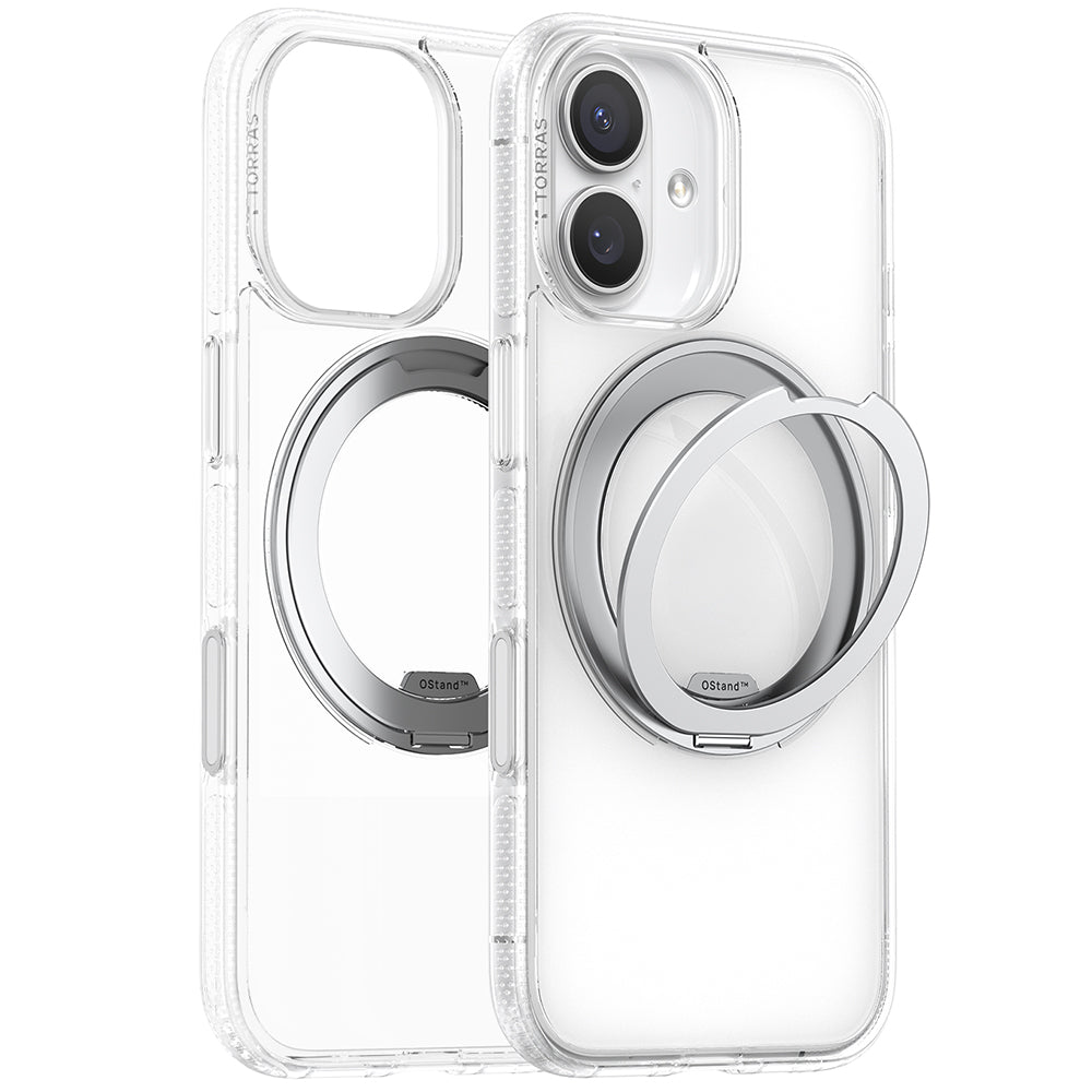 Husa de protectie Torras Ostand R Fitness Series compatibil cu iPhone 17, Transparent