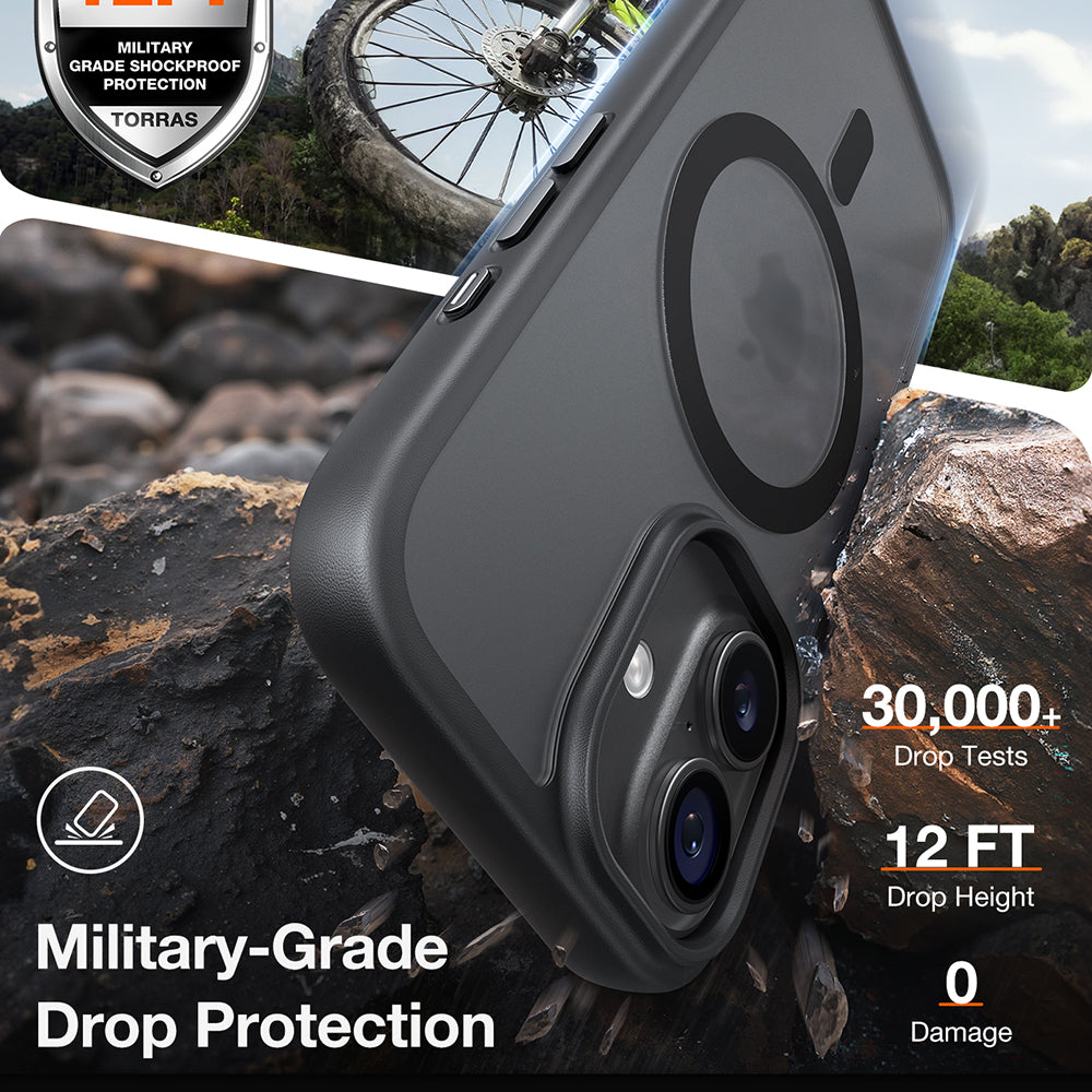 Husa de protectie Torras Guardian Magnetic Series compatibil cu iPhone 17, Negru