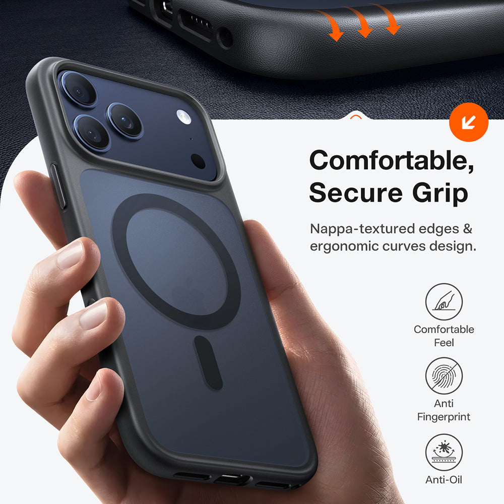 Husa de protectie Torras Guardian Magnetic Series compatibil cu iPhone 17 Pro, Negru