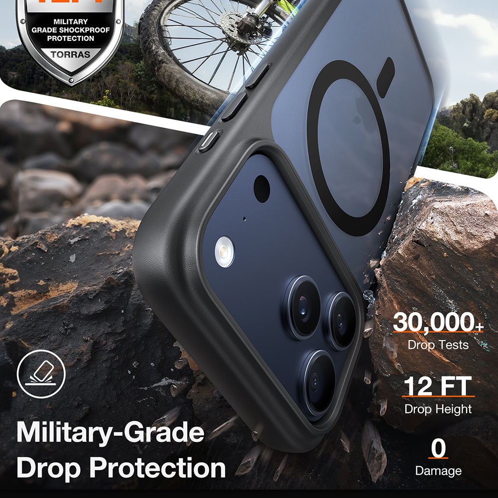 Husa de protectie Torras Guardian Magnetic Series compatibil cu iPhone 17 Pro, Negru