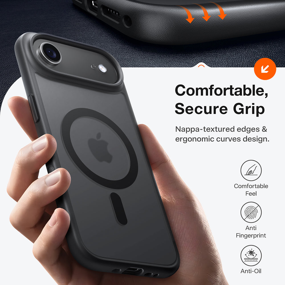 Husa de protectie Torras Guardian Magnetic Series compatibil cu iPhone 17 Air, Negru