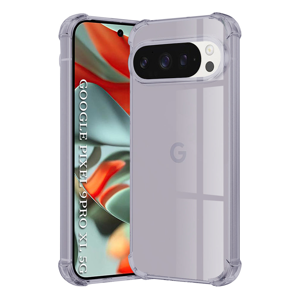 Husa de protectie Techsuit Shockproof Clear Silicone compatibil cu Google Pixel 9 Pro XL, Negru Fumuriu