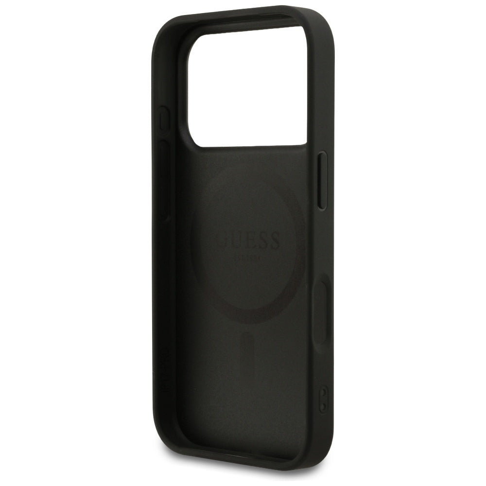Husa de protectie Guess 4G Small and Classic Logo MagSafe (GUHMP17LP4SM4MK) compatibil cu iPhone 17 Pro, Negru