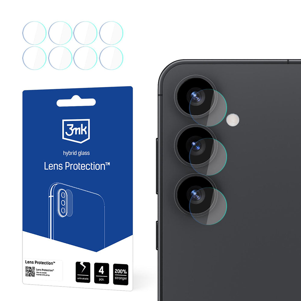 Folie de protectie 3mk Lens Protection (set de 4) compatibil cu Samsung Galaxy S25, Transparent