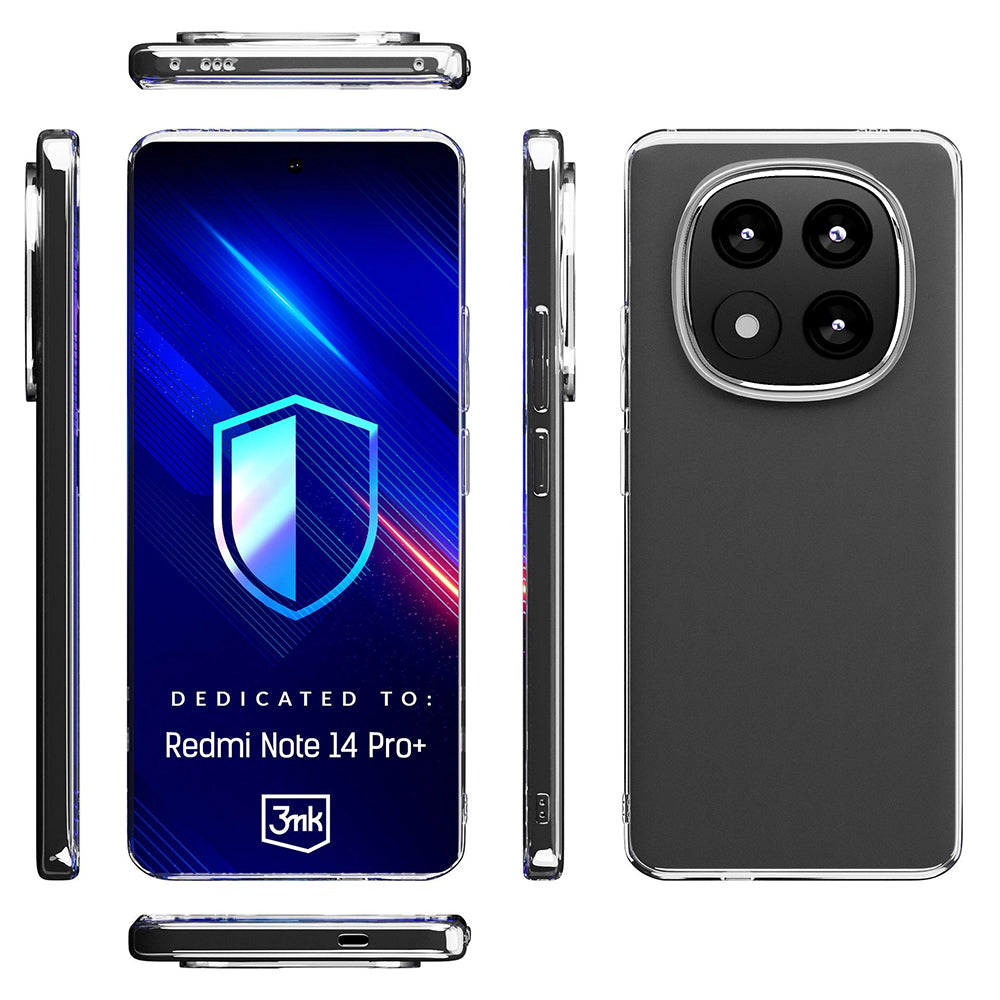 Husa de protectie 3mk Clear compatibil cu Xiaomi Redmi Note 14 Pro+ 5G, Transparent