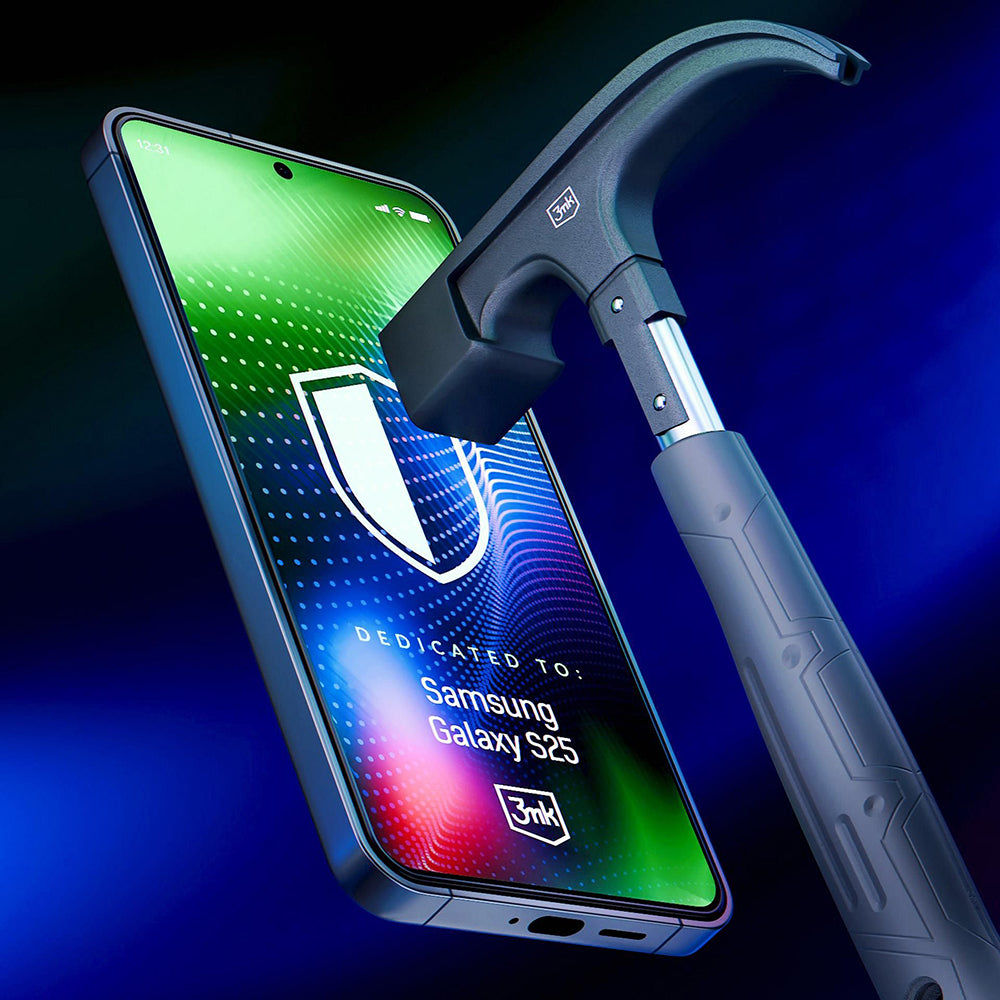 Folie de protectie 3mk Hardy Ultra Glass compatibil cu Samsung Galaxy S25, Negru