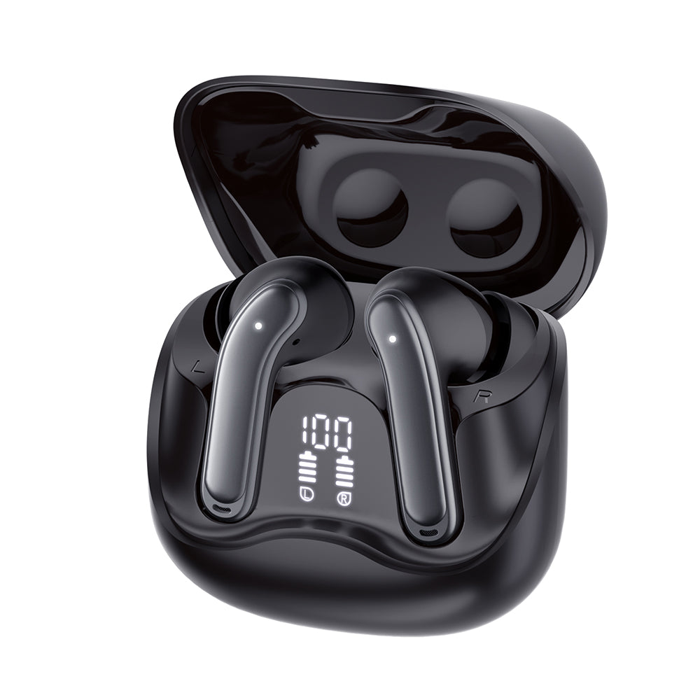 Casti Wireless Techsuit EchoFit Pro (CW5), BT5.4 ANC, Negru