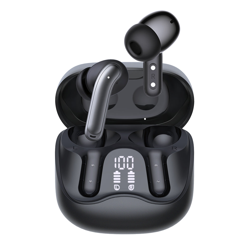 Casti Wireless Techsuit EchoFit Pro (CW5), BT5.4 ANC, Negru