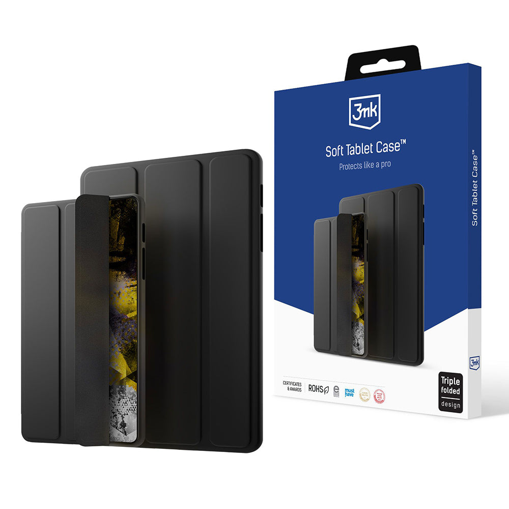 Husa de protectie tableta 3mk Soft Tablet Case compatibil cu iPad 10 (2022) 10.9 / 11 (2025), Negru