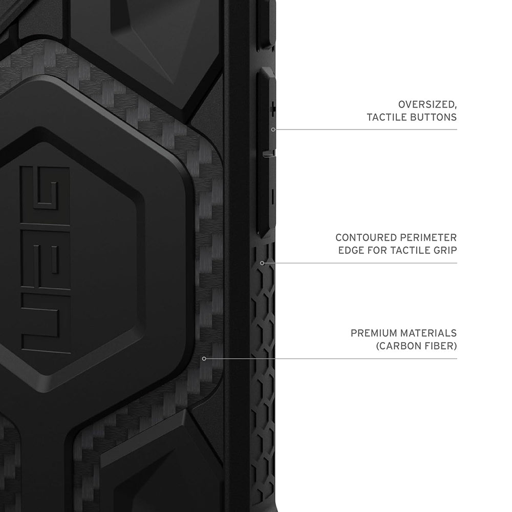 Husa de protectie UAG Monarch Pro compatibil cu iPhone 17, Carbon Fiber