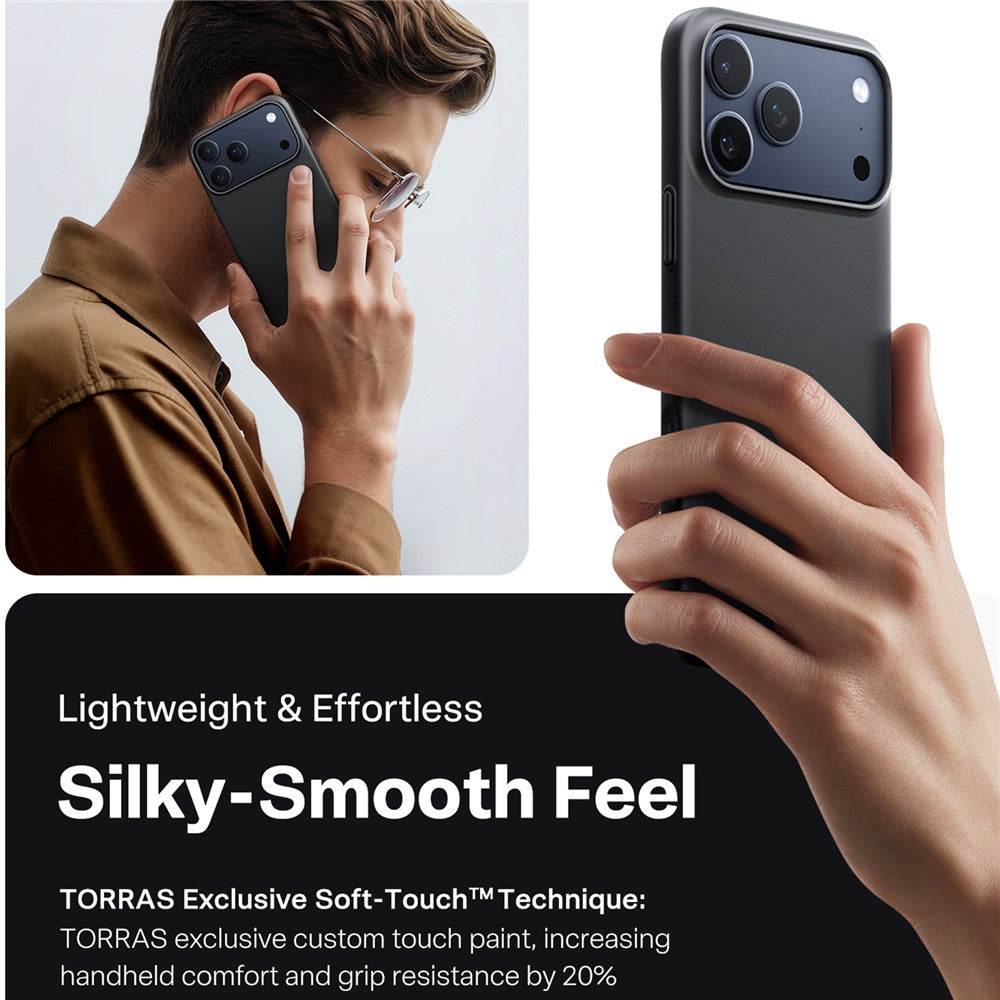 Husa de protectie Torras SlimFit MagSafe Series compatibil cu iPhone 17 Pro Max, Negru