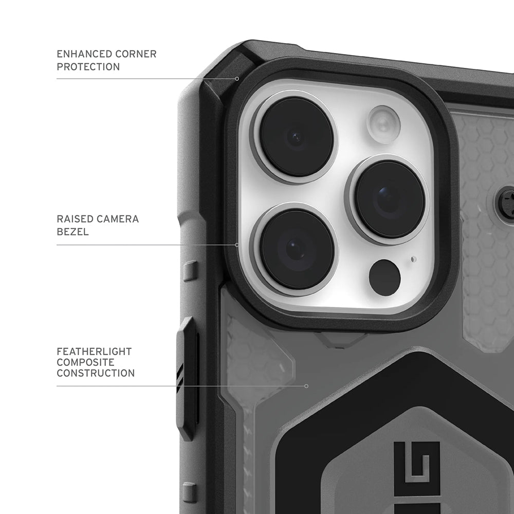 Husa de protectie UAG Pathfinder Clear MagSafe compatibil cu iPhone 17 Pro Max, Ash / Negru
