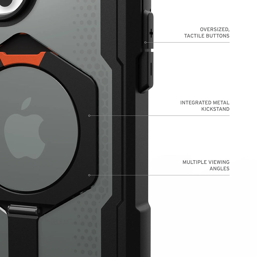 Husa de protectie UAG Plasma XTE MagSafe compatibil cu iPhone 17 Pro, Negru / Orange