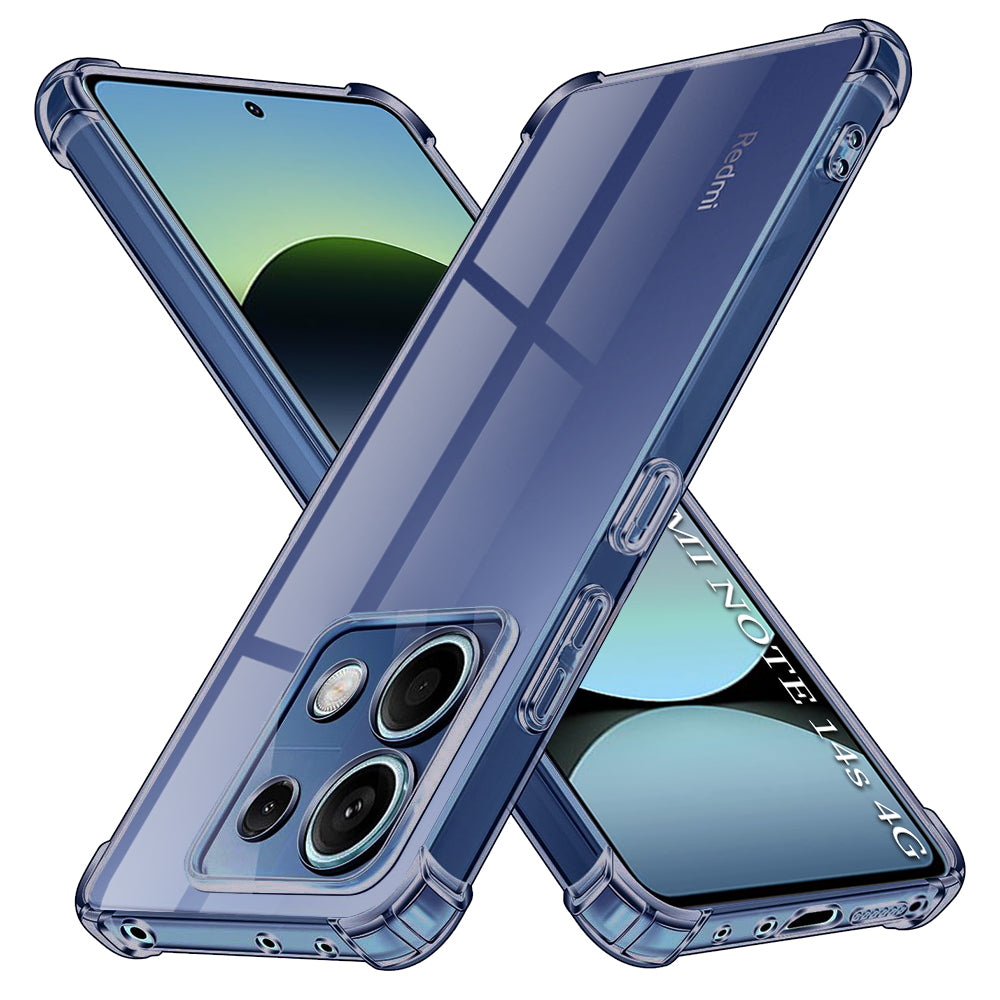 Husa de protectie Techsuit Shockproof Clear Silicone compatibil cu Xiaomi Redmi Note 14S, Negru Fumuriu