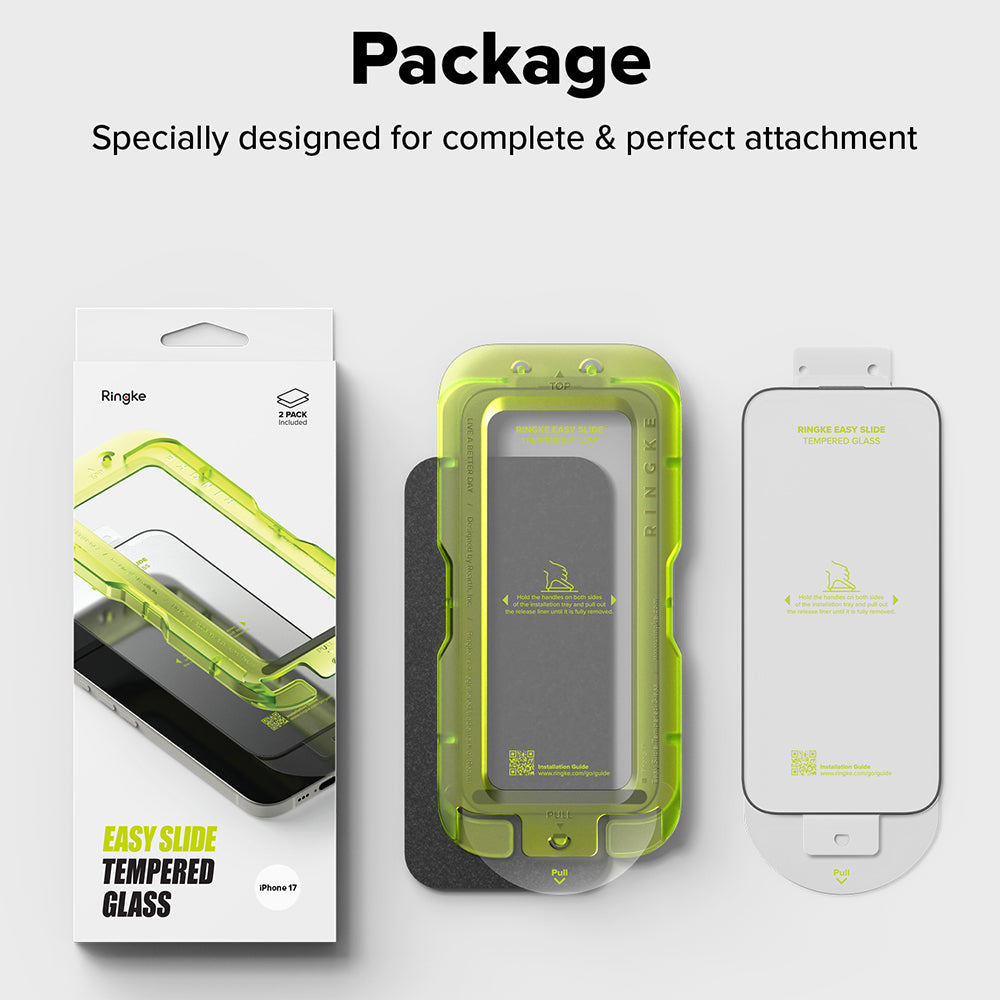 Folie de protectie Ringke Easy Slide Tempered Glass (set de 2) compatibil cu iPhone 17 Air, Transparent