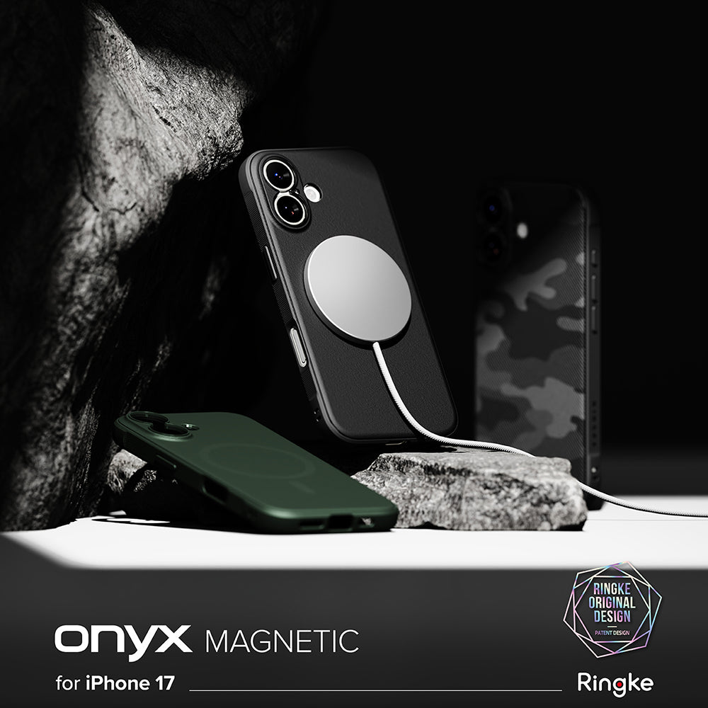 Husa de protectie Ringke Onyx MagSafe compatibil cu iPhone 17, Negru
