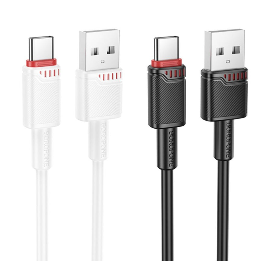 Cablu Borofone Beneficio Series (BX110), Premium Line, USB to Type-C, High-quality, Fast Charging, 3A, 1m, Negru